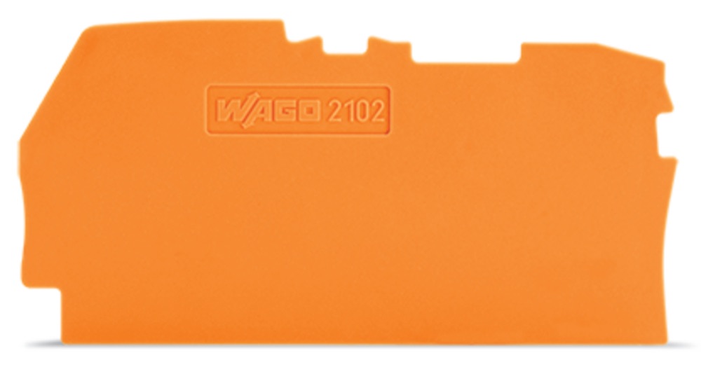 WAGO 2102-1292 Vég- és válaszlap 0,8mm vastag, narancssárga termékfotó