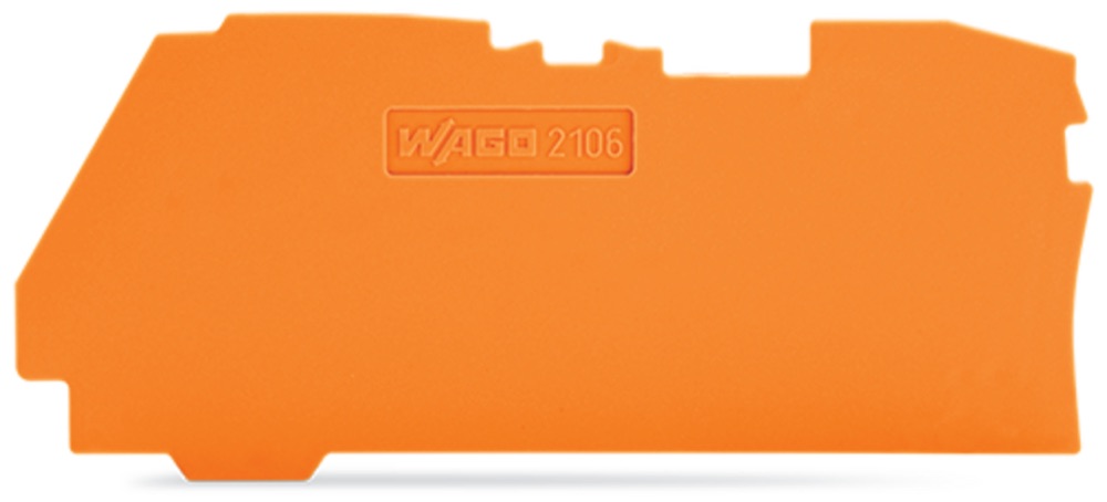 WAGO 2106-1292 Vég- és válaszlap 1mm vastag, narancssárga termékfotó