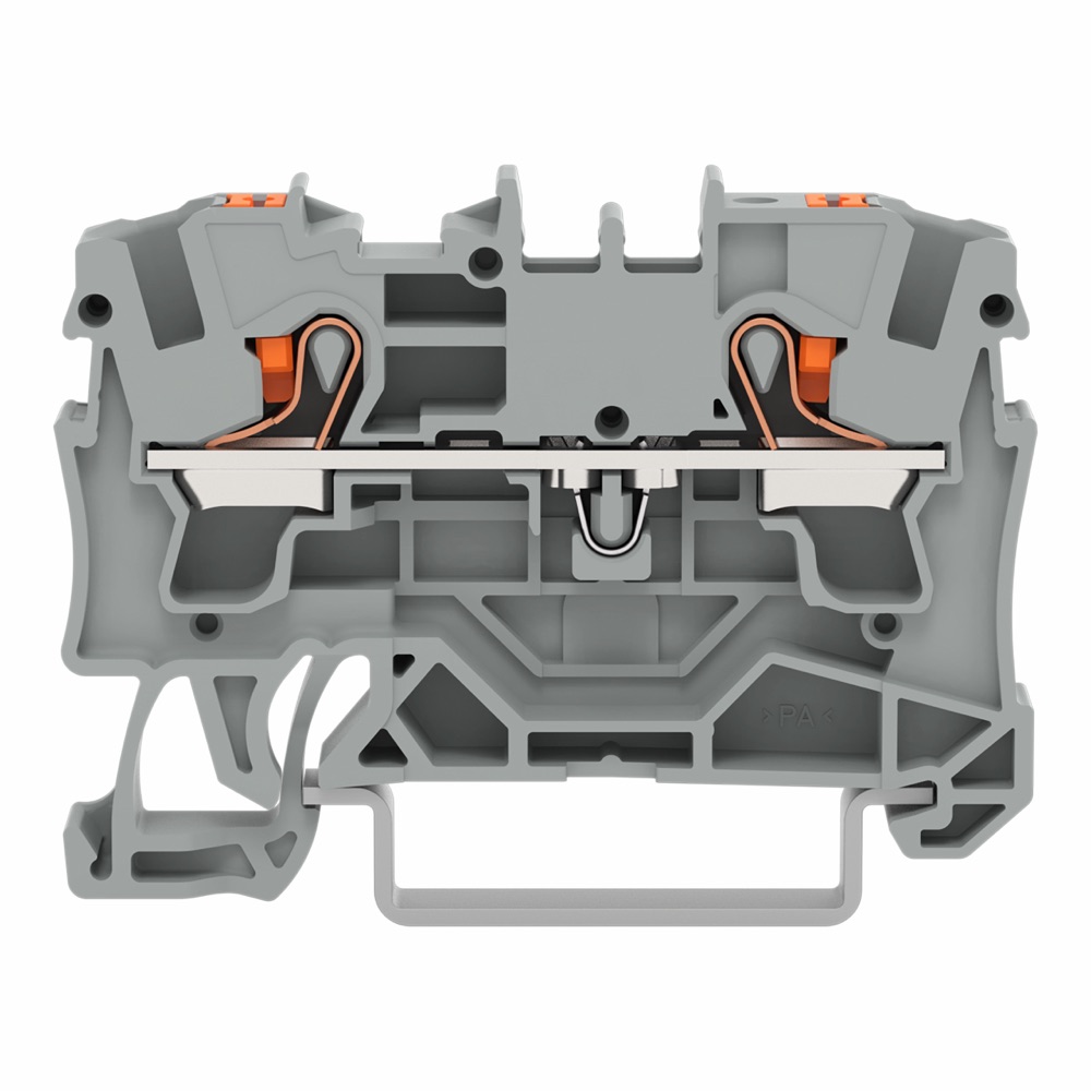 WAGO 2204-1201 2 vezetékes sorkapocs nyomógombbal 4 -mm2, szürke termékfotó