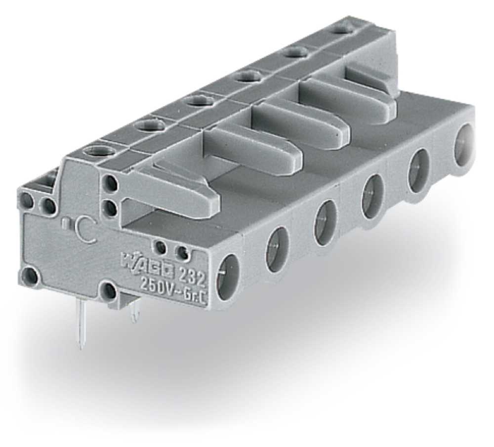 WAGO  232-834 THT csatlakozóaljzat; döntött, 0,6x1,0mm 4P