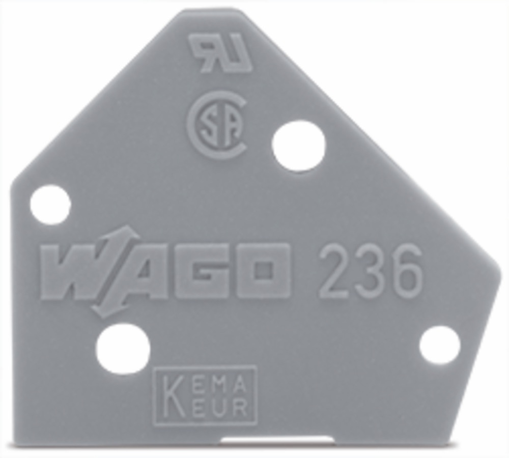 WAGO 236-400 Véglap 1mm vastag snap-fit típus, kék termékfotó