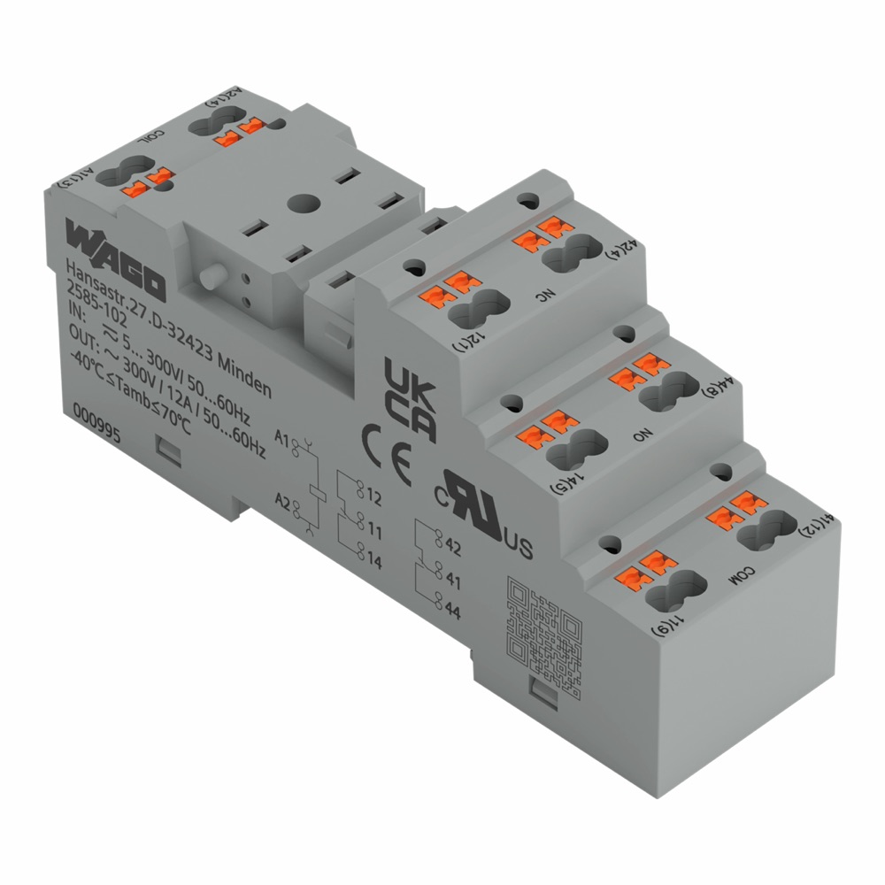 WAGO 2585-102 Reléaljzat 2 váltóérintkezővel