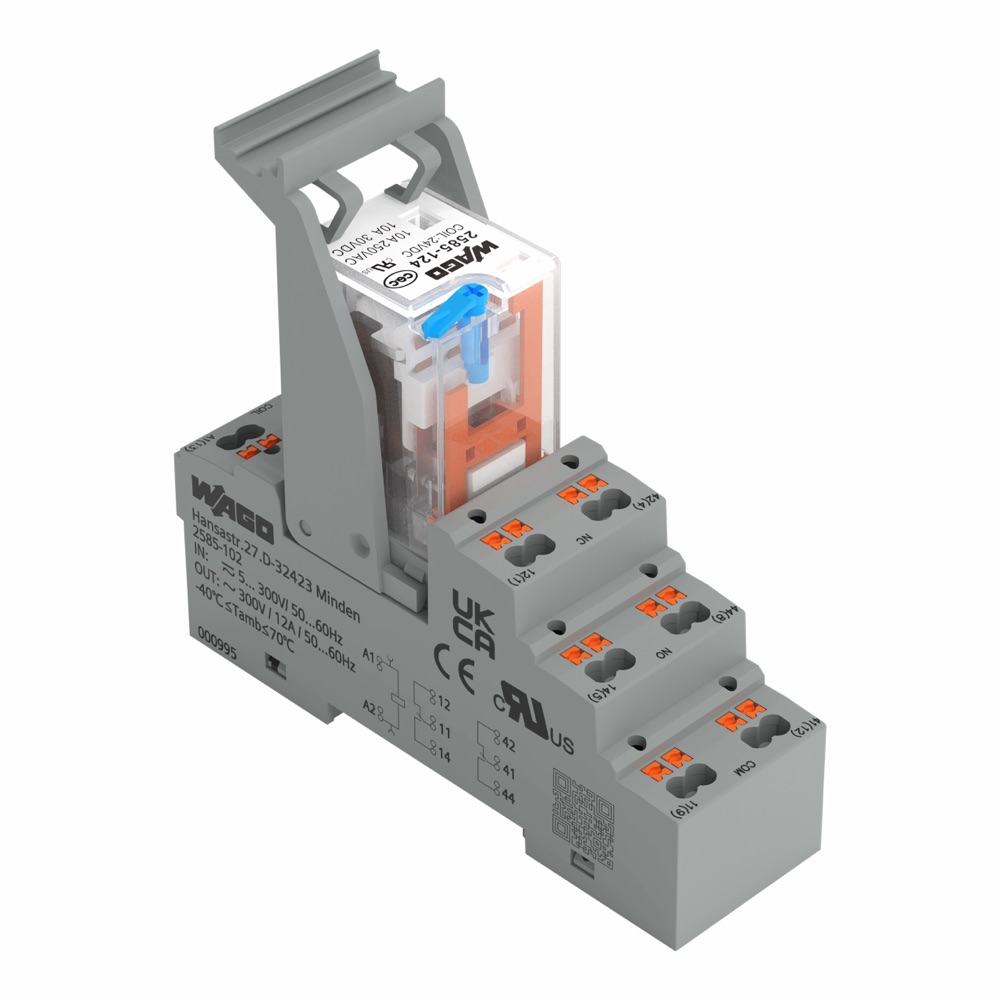 WAGO 2585-324 Relémodul 6A 24VDC, sárga állapot-visszajelző