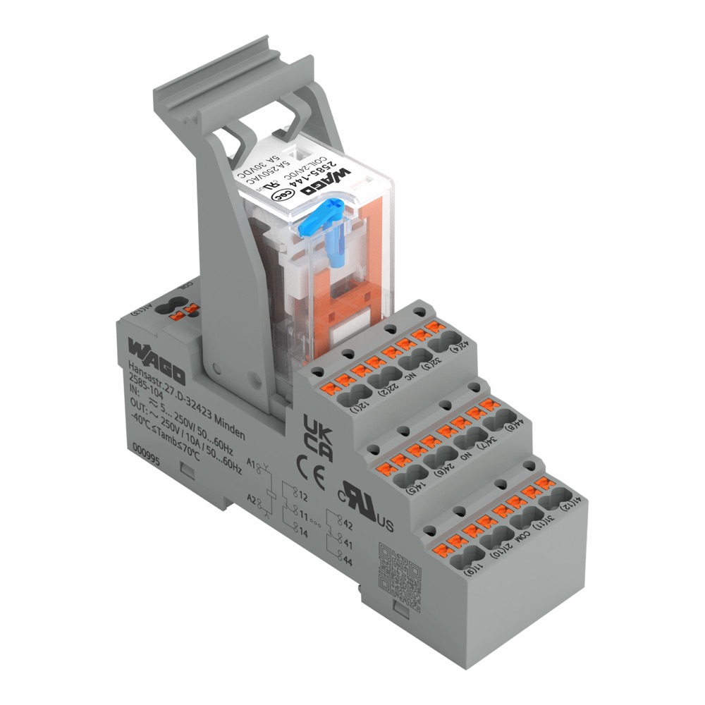 WAGO 2585-344 Relémodul 5A 24VDC, sárga állapot-visszajelző