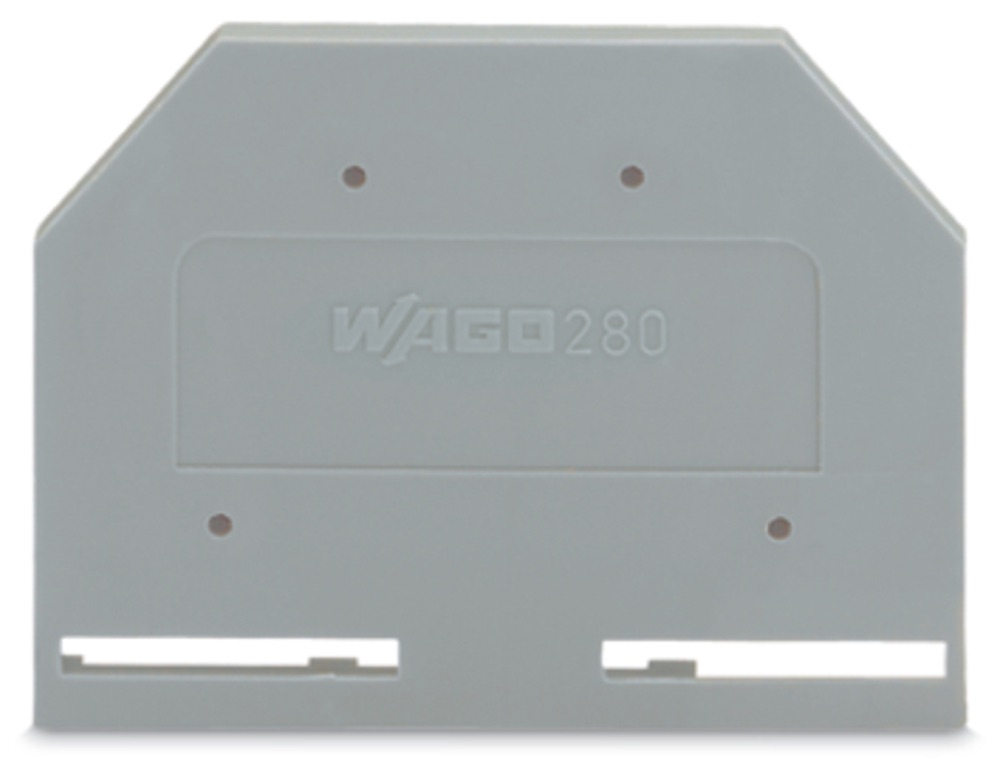 WAGO 280-301 Vég- és válaszlap, 2,5 mm vastag szürke termékfotó