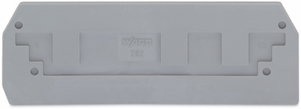 WAGO 282-308 Vég- és válaszlap 2.5 mm vastag, szürke termékfotó