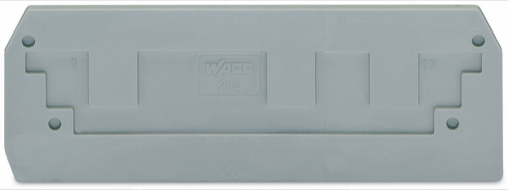 WAGO 284-308 Vég- és válaszlap 2.5 mm vastag, szürke termékfotó