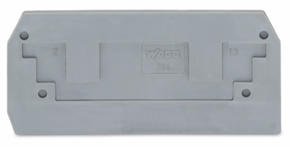 WAGO 284-325 Vég- és válaszlap 2.5 mm vastag, szürke termékfotó