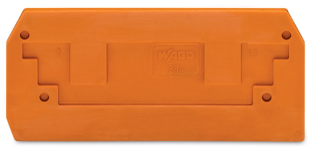 WAGO 284-328 Vég- és válaszlap 2.5 mm vastag, narancssárga termékfotó