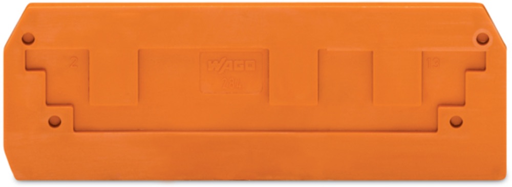 WAGO  284-339 Vég- és válaszlap; 2.5 mm vastag; narancssárga termékfotó