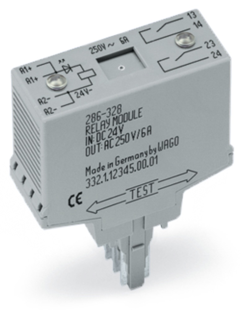 WAGO 286-328/004-000 Rel 24VDC, szürke