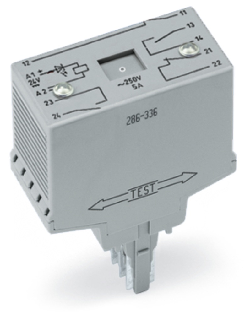 WAGO 286-336/001-000 Rel 24VDC, szürke