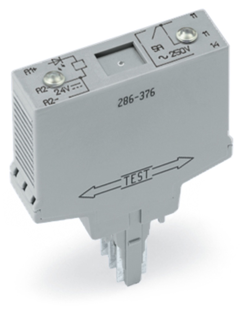 WAGO 286-376 Rel 24VDC, szürke