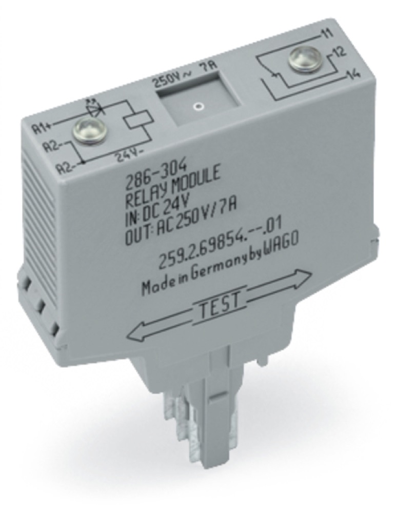WAGO 286-508 Rel 230VAC, szürke