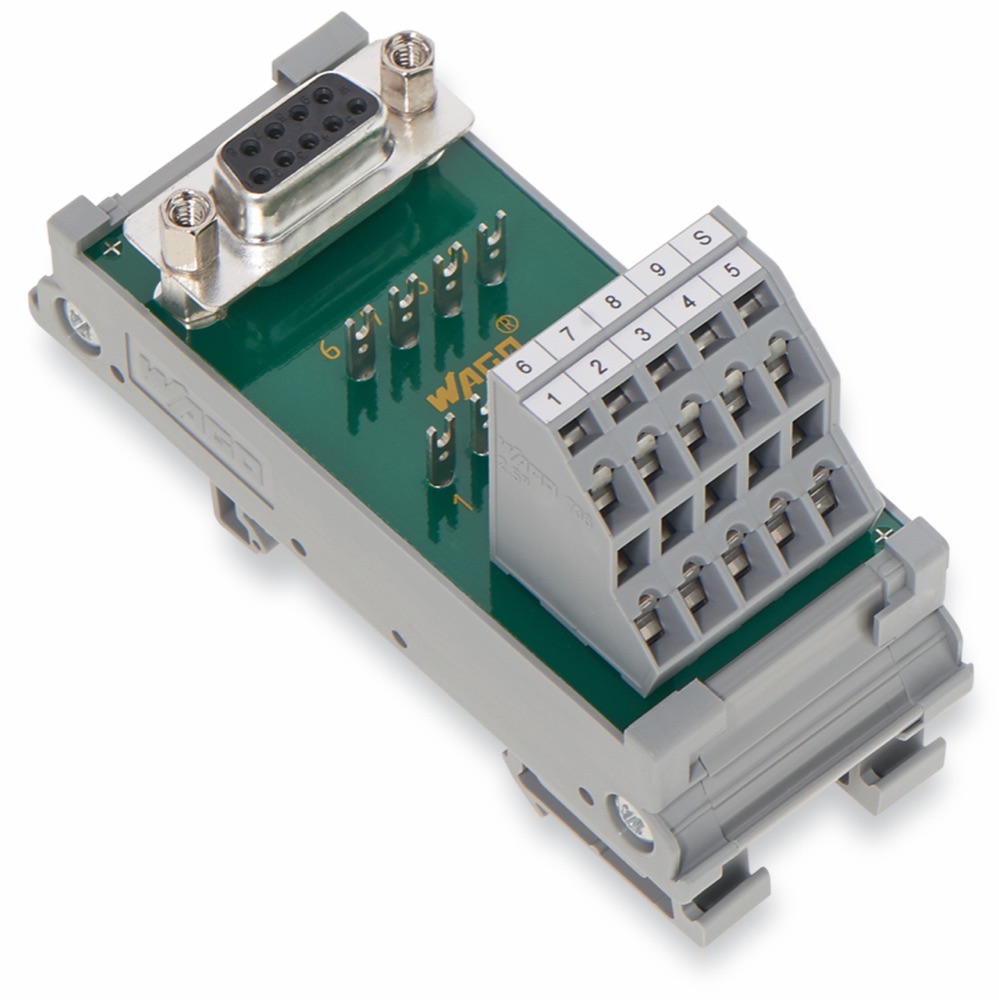 WAGO 289-725 Interfészmodul Mini D-sub anyacsatlakozóval 9 pólusú