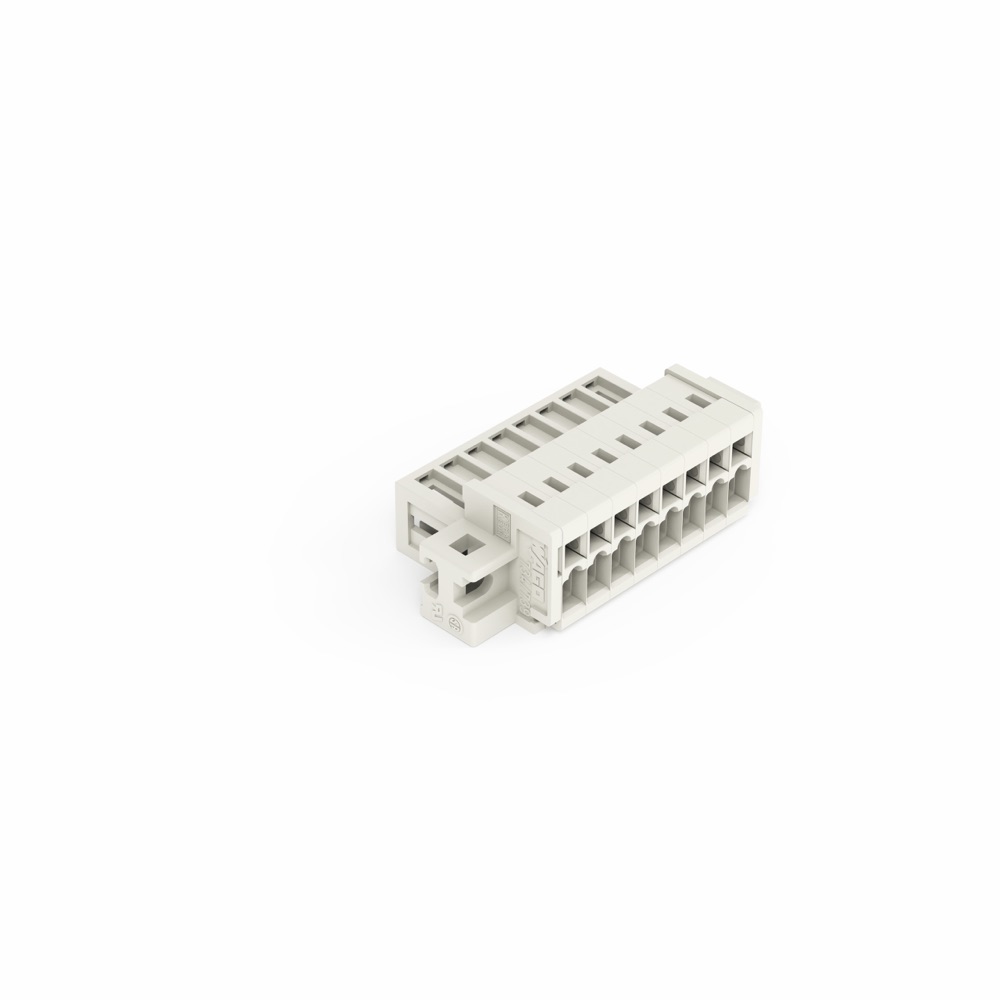 WAGO 734-308/019-000 1 vezetékes apacsatlakozó, 1,5mm2, világosszürke