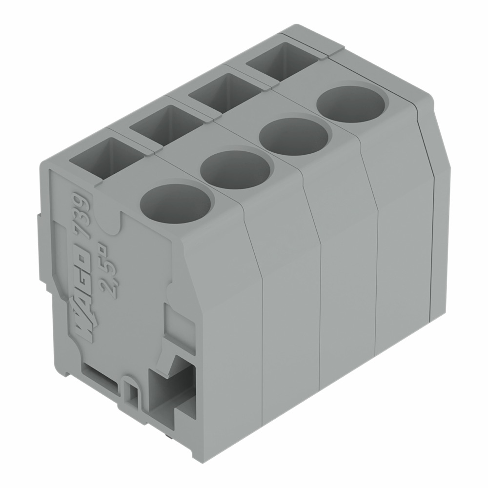 WAGO 739-105 Nyák sorkapocshoz 2,5mm2, 5mm lábtávolság, 5P, CAGE CLAMP termékfotó