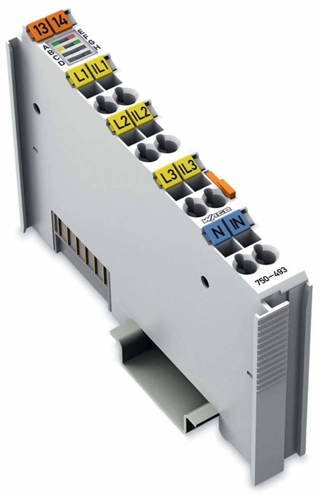 WAGO 750-493 3 fázisú teljesítménymérő modul, 480 VAC, 1 A termékfotó