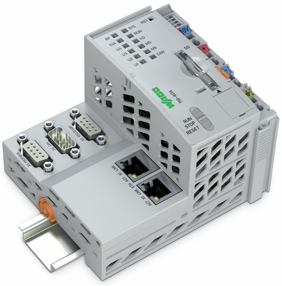 WAGO 750-8216 Vezérlő PFC200; 2. generáció; 2 x ETHERNET, RS-232/-485, CAN, CANopen, PROFIBUS Sla termékfotó