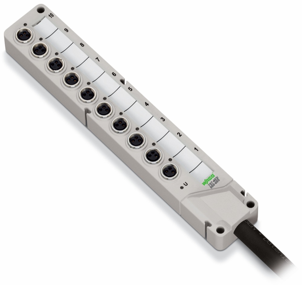 WAGO 757-483/000-005 M8 érzékelő/beavatkozó doboz, 8irányú, 3 pólusú, 5 m termékfotó