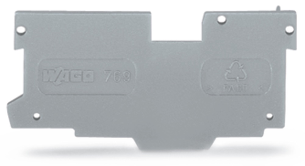 WAGO 769-307 Vég- és válaszlap 1,1mm vastag, szürke termékfotó