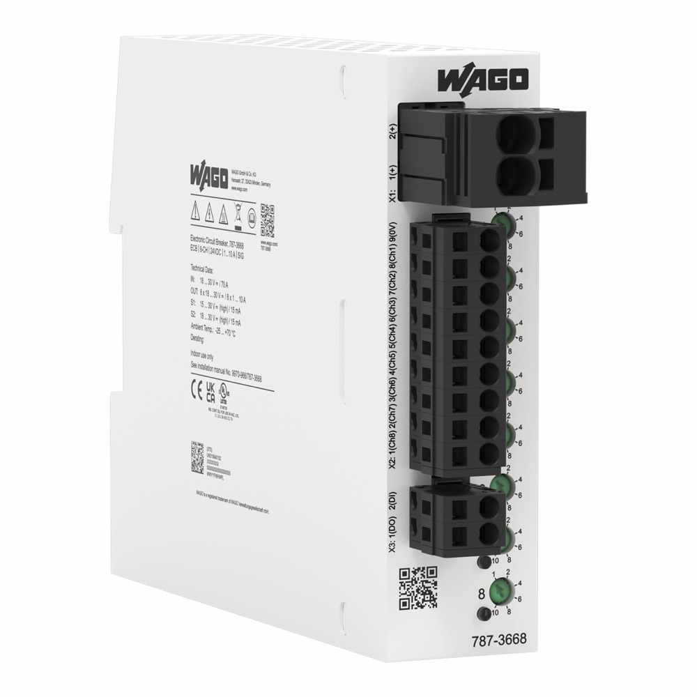 WAGO 787-3668 Elektronikus kismegszakító, 8 csatorna, 24 VDC termékfotó