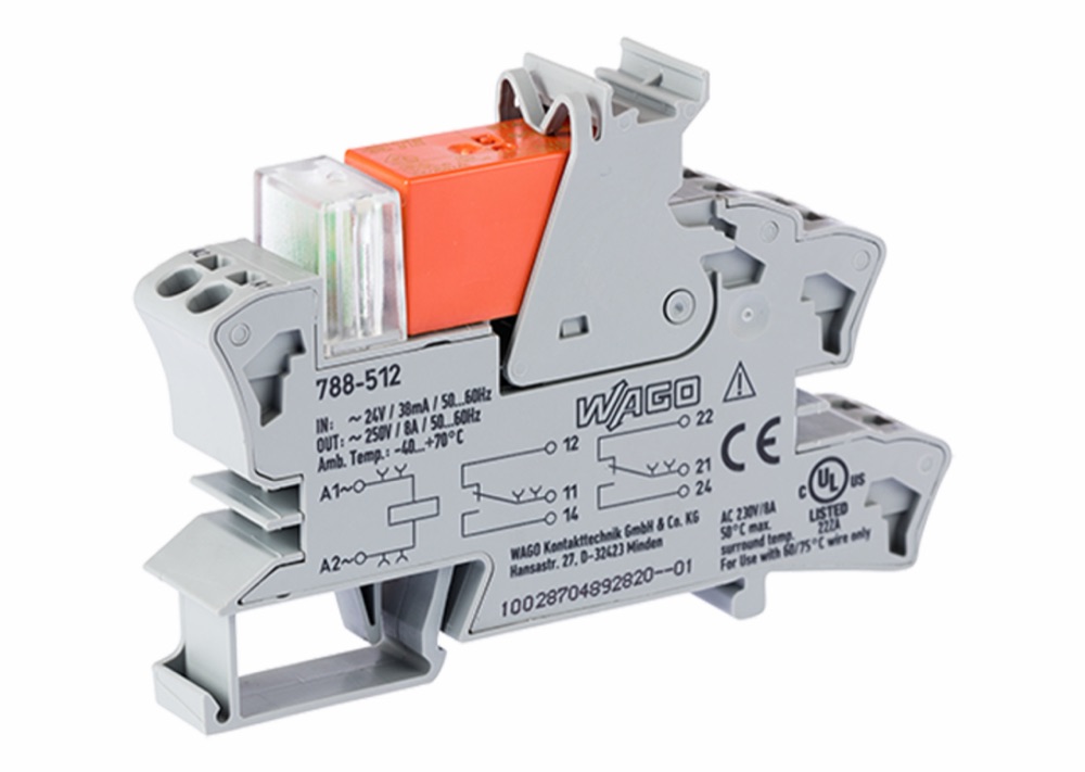 WAGO 788-512 Rel 24VAC, szürke termékfotó