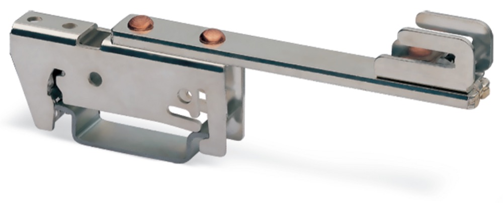 WAGO 790-300 Gyűjtősíntartó gyűjtősínnek Cu 10mm x 3mm egy oldal, egyenes, szürke