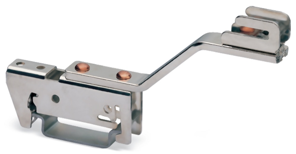 WAGO 790-301 Gyűjtősíntartó gyűjtősínnek Cu 10mm x 3mm egy oldal, döntött, szürke