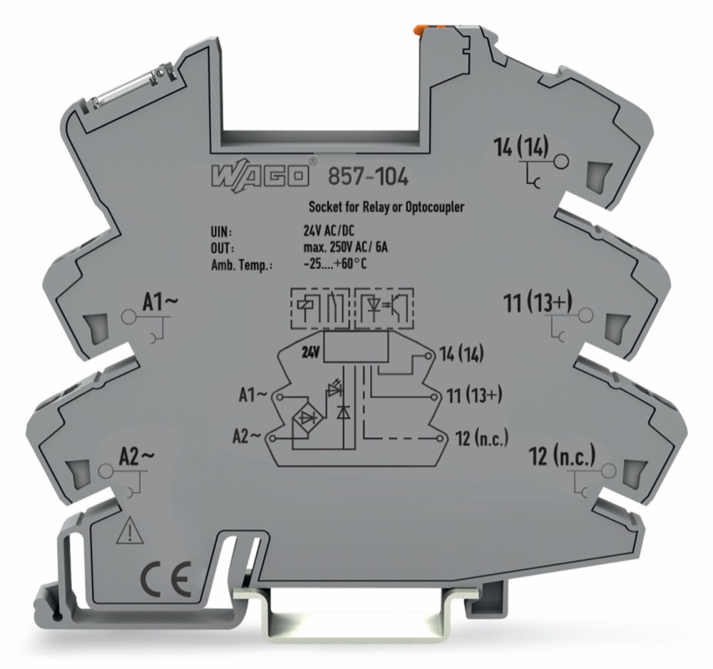 WAGO 857-104 Reléaljzat AC/DC 24V termékfotó