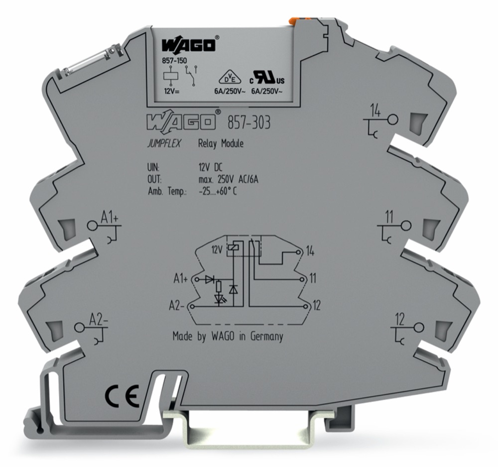 WAGO 857-303 Rel 12 VDC, szürke