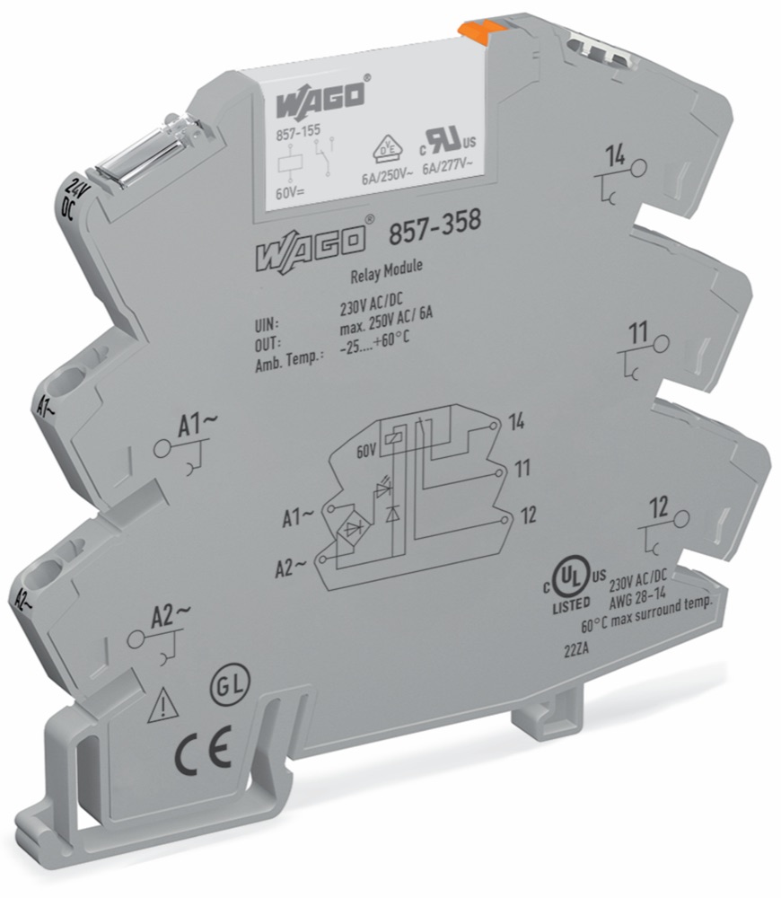 WAGO 857-358  Relémodul 6A 230VAC/DC termékfotó