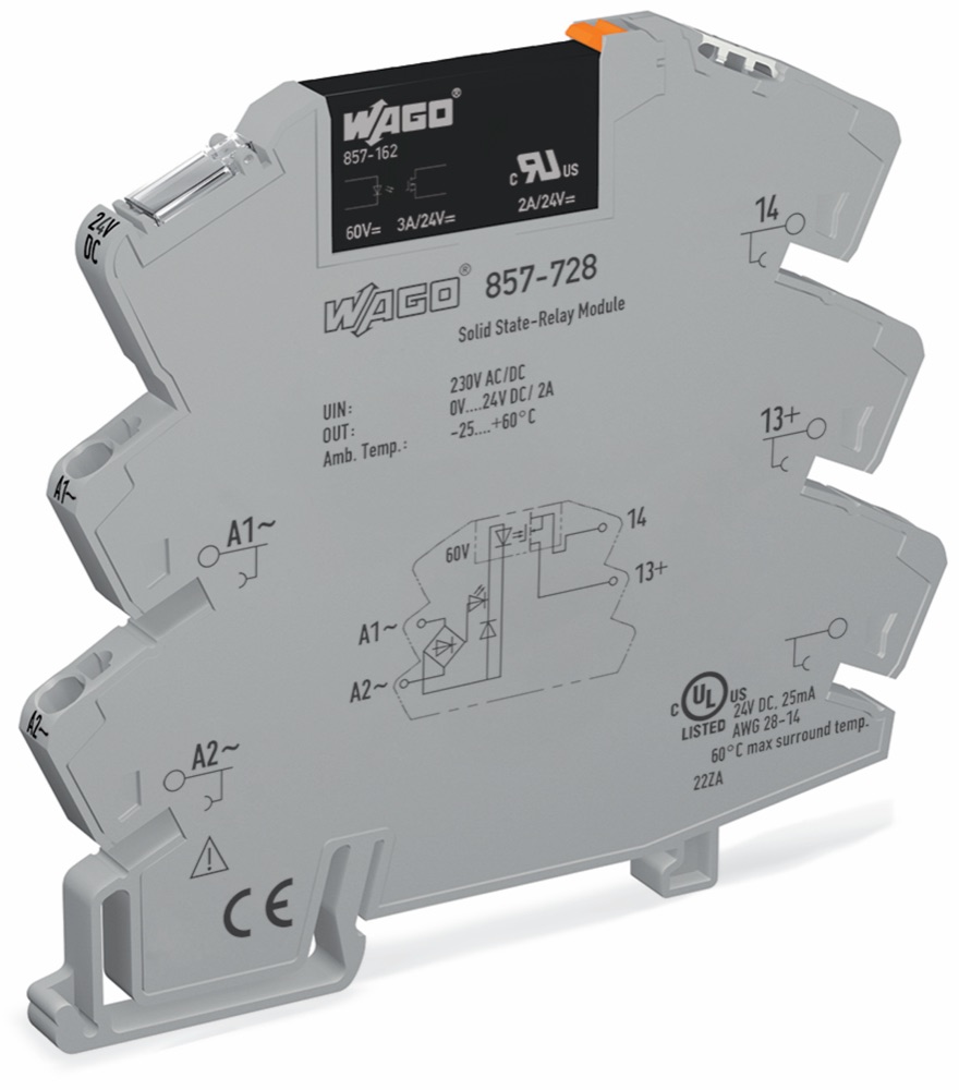 WAGO 857-728 SSR AC/DC 230V, szürke termékfotó