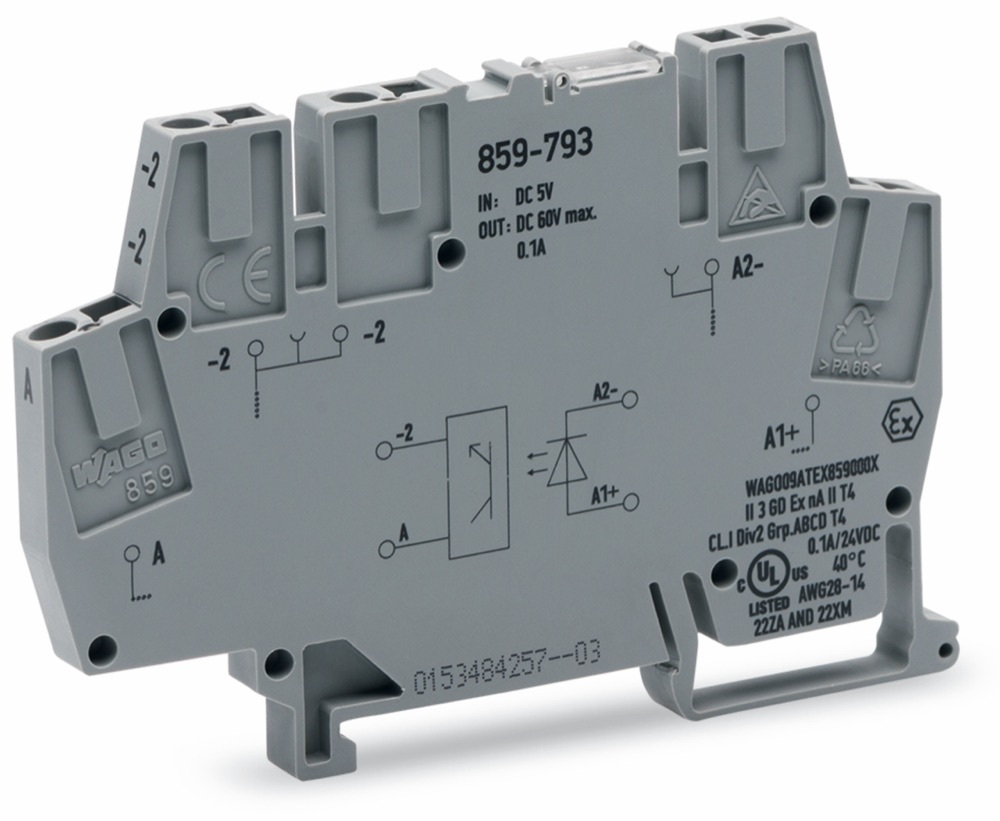 WAGO 859-793 OPTO 5 VDC, szürke termékfotó