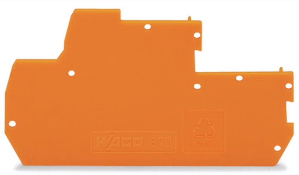 WAGO 870-119 Vég- és válaszlap 1mm vastag, narancssárga termékfotó
